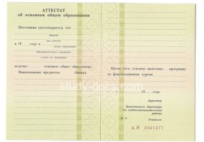 Аттестат за 9 класс 1995-2006 в Волжском